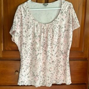 JJill pink/grey shell top